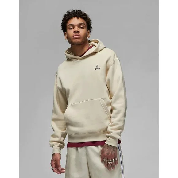 New Men's Air Jordan Essentials Fleece Pullover Hoodie Cream DQ7466-206 –Size XL - Picture 1 of 3